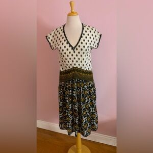 Louizon Paris Cotton Dress with Patterned Design